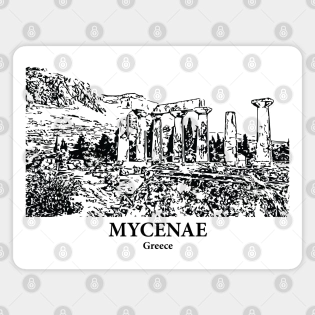 Mycenae - Greece Magnet by Lakeric